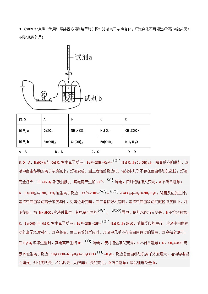 新高考化学二轮复习高频考点7 离子检验与推断(含解析)第2页