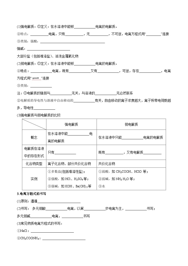 【期中知识点归纳】（人教版2019）2023-2024学年高二上册化学 选修1 第三章 水溶液中的离子反应与平衡 试卷.zip02