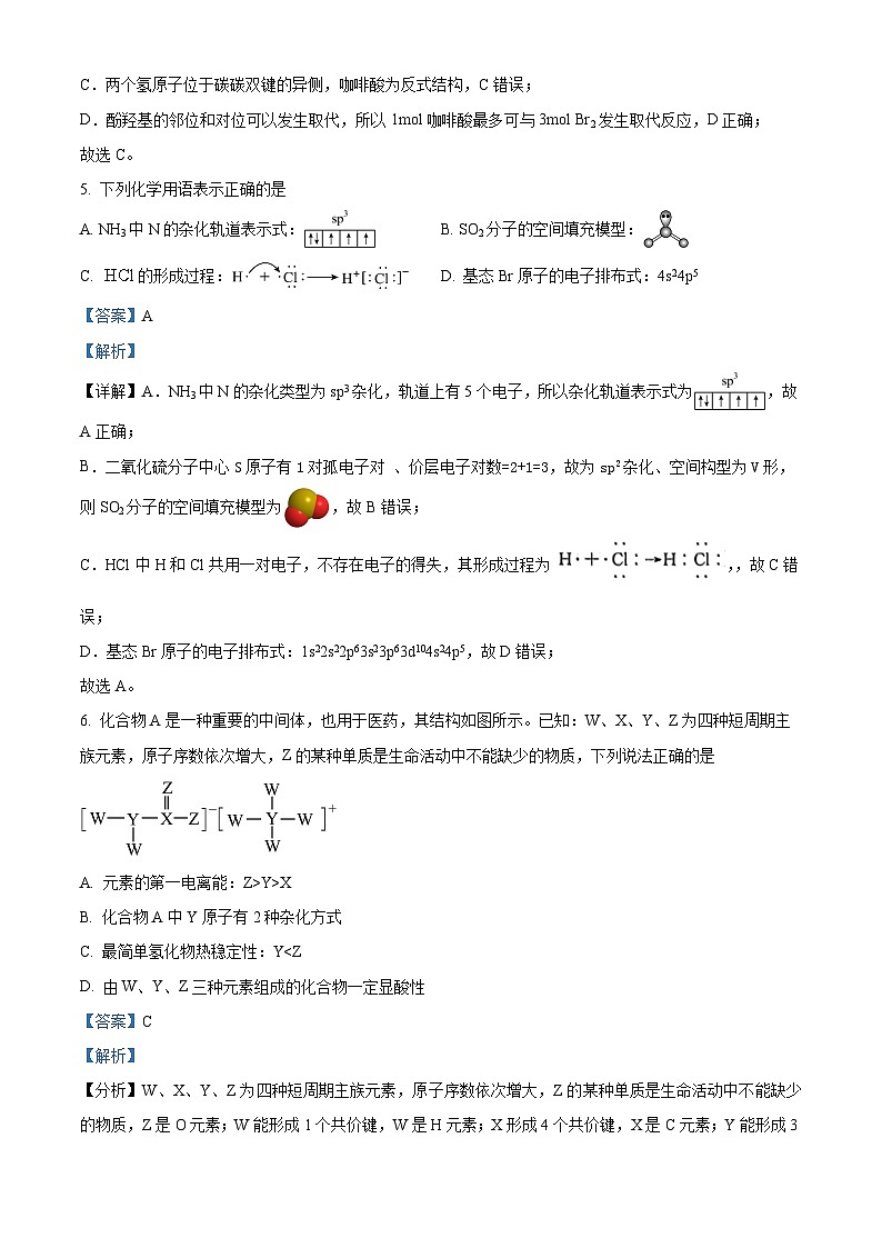 湖北省武汉市第十一中学2023-2024学年高三化学上学期10月月考试题(Word版附解析)第3页