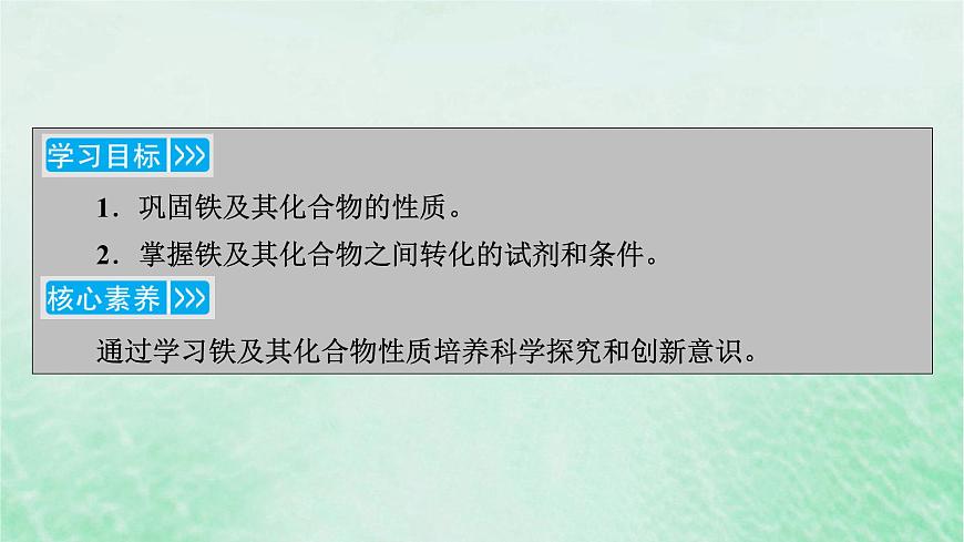 新教材適用2023_2024學(xué)年高中化學(xué)第3章鐵金屬材料第1節(jié)鐵及其化合物第3課時鐵及其化合物復(fù)習(xí)課課件新人教版必修第一冊第3頁