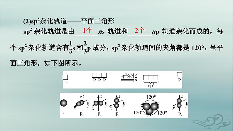 新教材适用2023_2024学年高中化学第2章分子结构与性质第2节分子的空间结构第2课时杂化轨道理论课件新人教版选择性必修2第7页