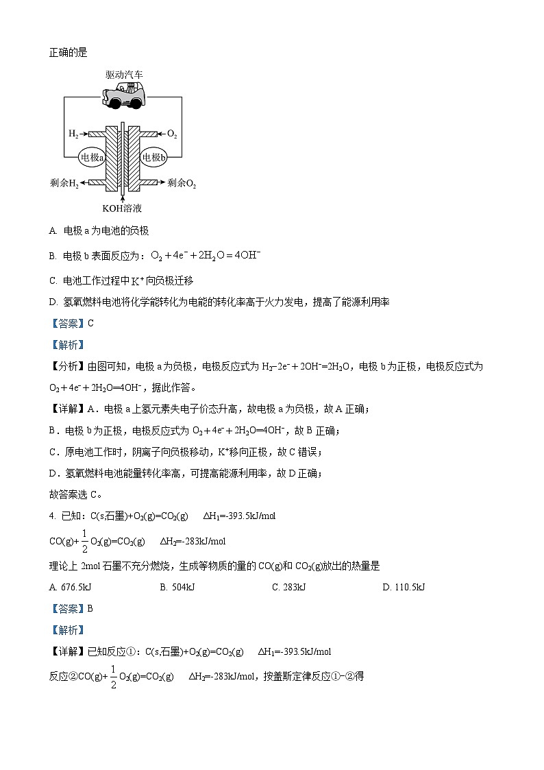 【期中真题】北京市清华大学附属中学2022-2023学年高二上学期期中考试化学试题.zip02