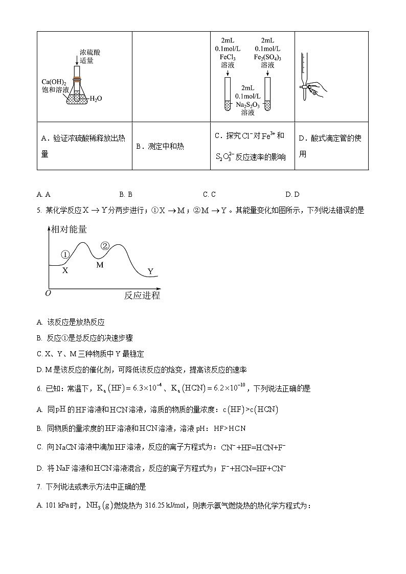 【期中真题】安徽省部分省示范中学2022-2023学年高二上学期11月期中考试化学试题(原卷版)第2页