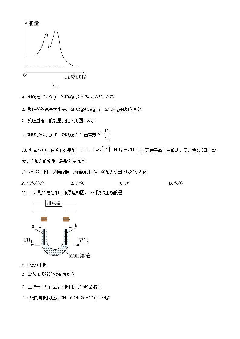 【期中真题】福建省泉州第五中学2022-2023学年高二上学期期中考化学试题(原卷版)第3页