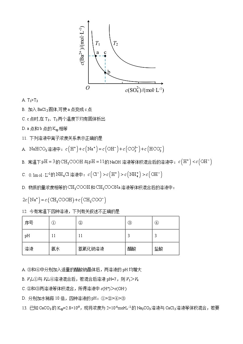 【期中真题】辽宁省重点高中沈阳市郊联体2022-2023学年高二上学期期中考试化学试题(原卷版)第3页