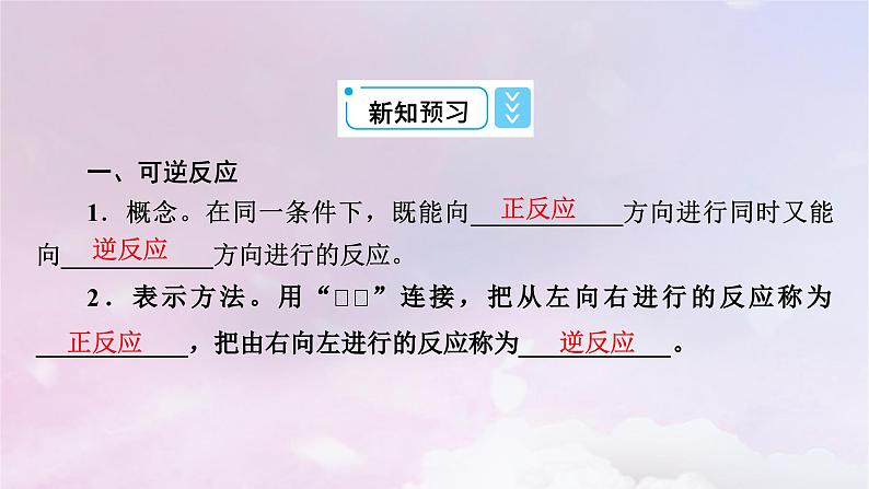 新教材适用2023_2024学年高中化学第2章化学反应速率与化学平衡第2节化学平衡第1课时化学平衡状态课件新人教版选择性必修108