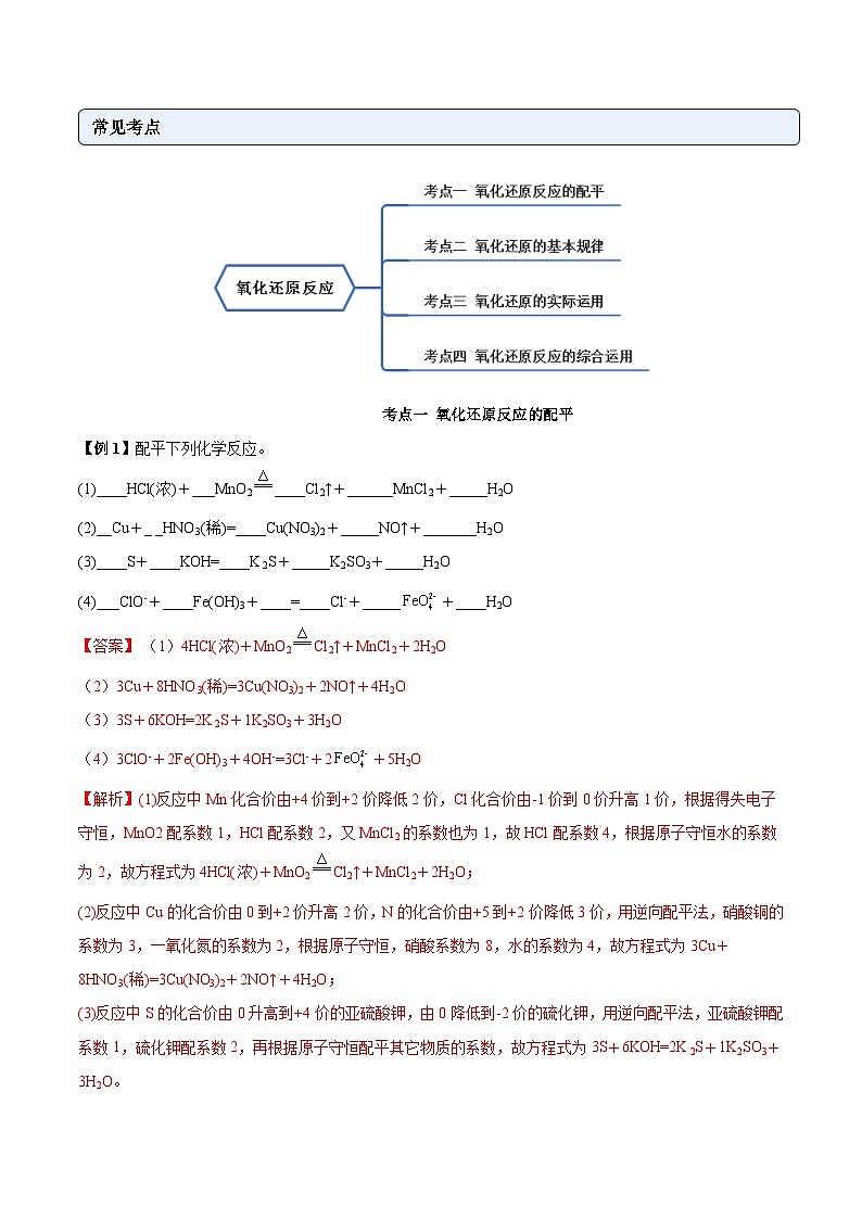 人教版高中化学必修一精品同步讲义1.3.2 氧化还原反应的规律及配平(精讲)(含解析)第2页