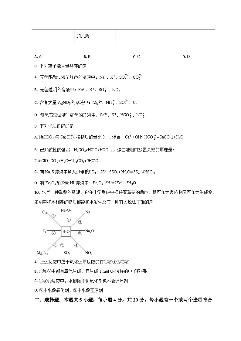 山东省泰安市宁阳县2022-2023学年高三上学期11月期中考试化学试题第3页