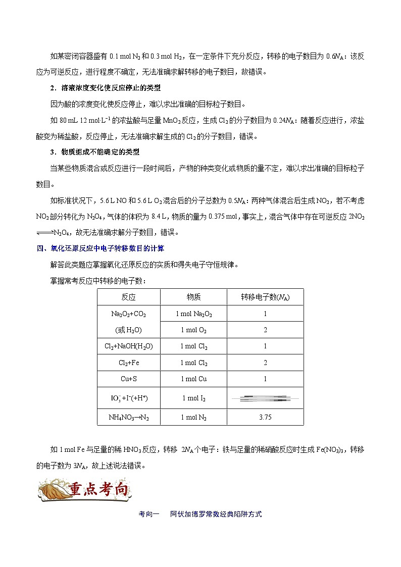 高考化学 考点07 突破NA(含解析)第3页