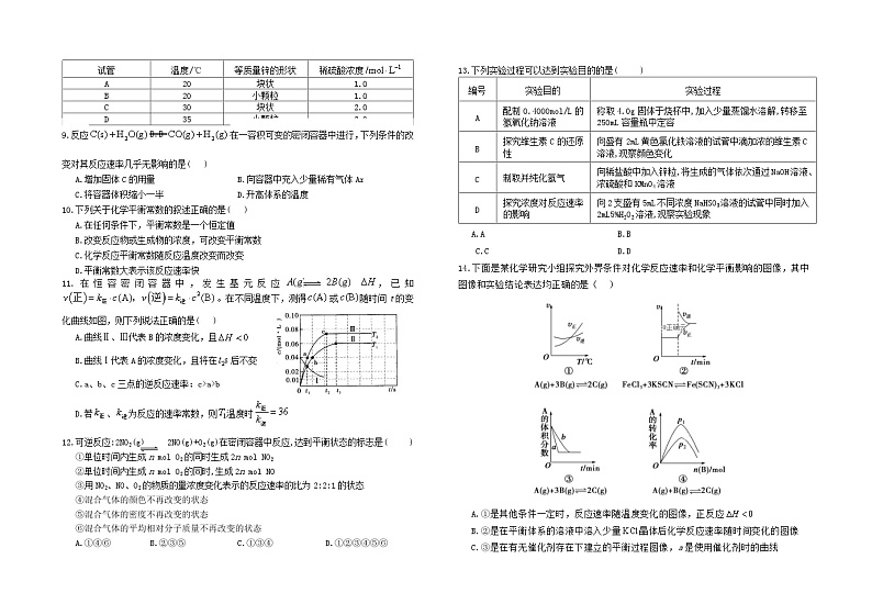 甘肃省庆阳市第二中学2023-2024学年高二上学期第一次月考化学试题第2页