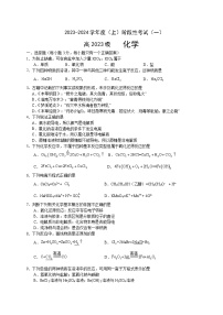 四川省成都市成华区某校2023-2024学年高一上学期10月月考化学试题