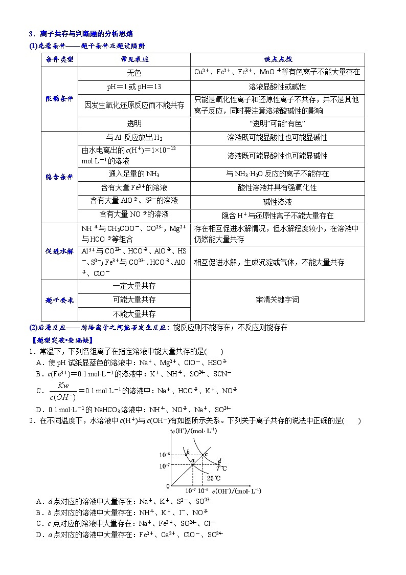 03 考向3 离子共存及应用(附答案解析)-备战2023年高考化学大二轮专题突破系列(全国通用)第3页