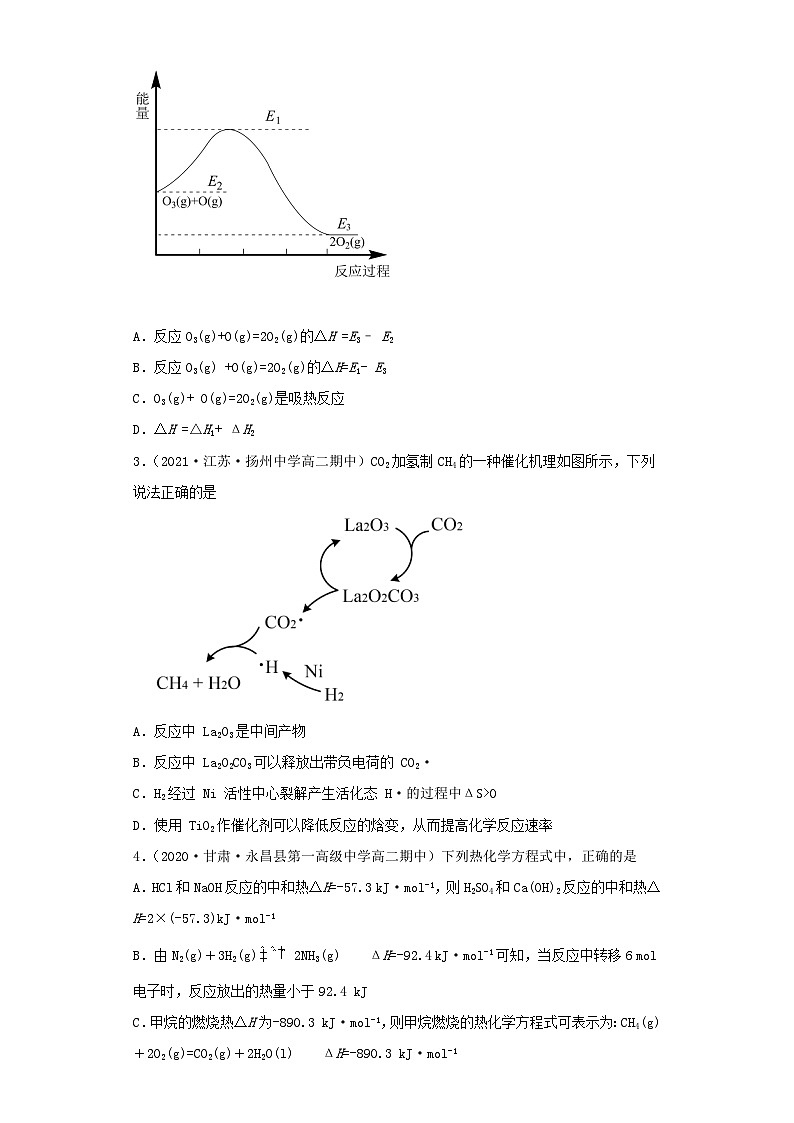 第一章 化学反应的热效应-2021-2022学年高二化学上学期期末检测核心素养卷(人教版2019选择性必修1)(提升卷)(原卷版)第2页