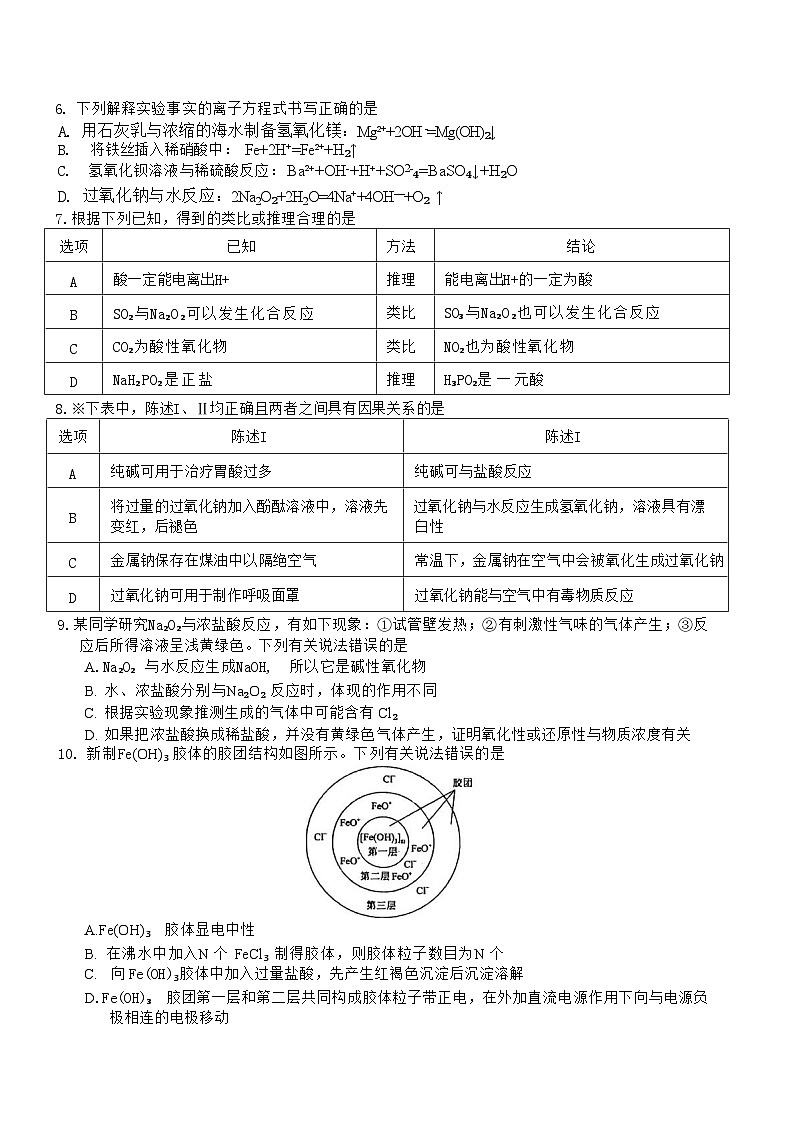 广西南宁市青秀区2023-2024学年高一上学期期中考试化学试题(含答案)02