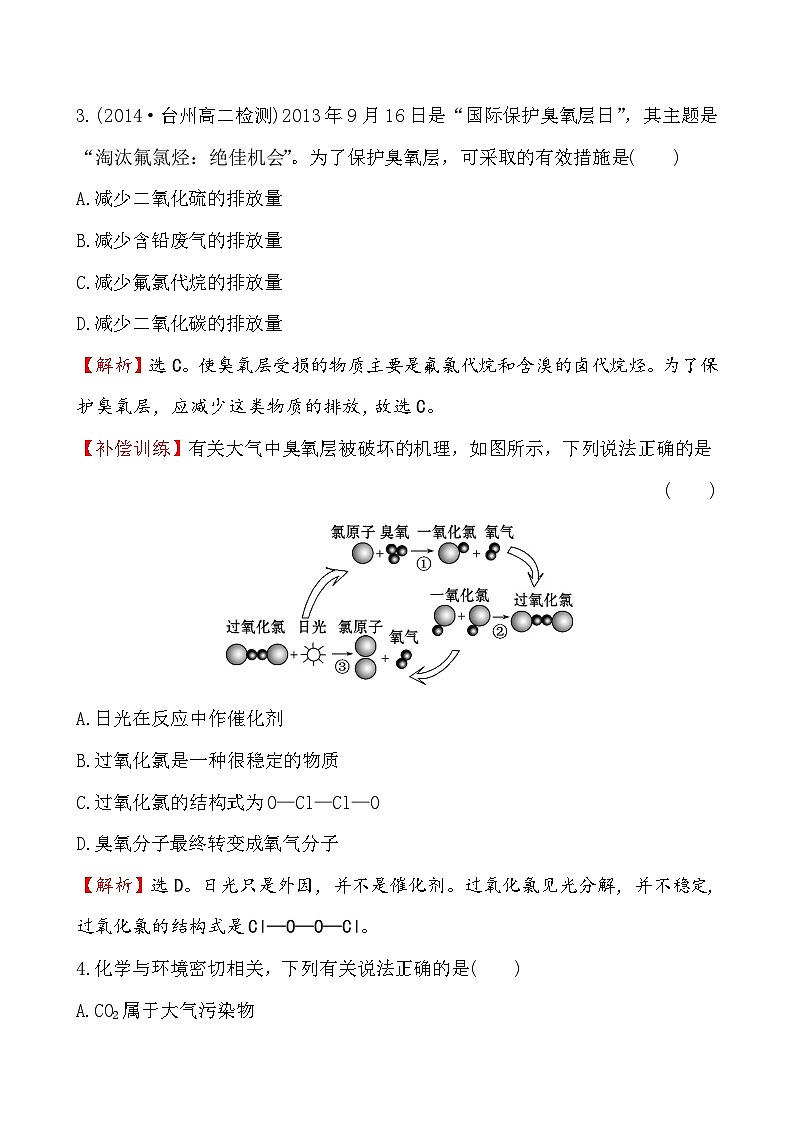高二化学4.1改善大气质量课件及练习题含答案详解02