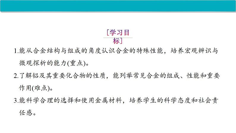 3.2.1 常见的合金及应用 课件 2023-2024学年高一上学期化学人教版(2019)必修102