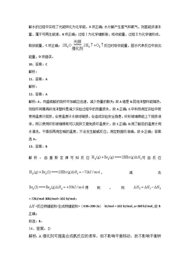 新疆巴音郭楞蒙古自治州且末縣第一中學(xué)2023-2024學(xué)年高二上學(xué)期期中化學(xué)試題答案第3頁