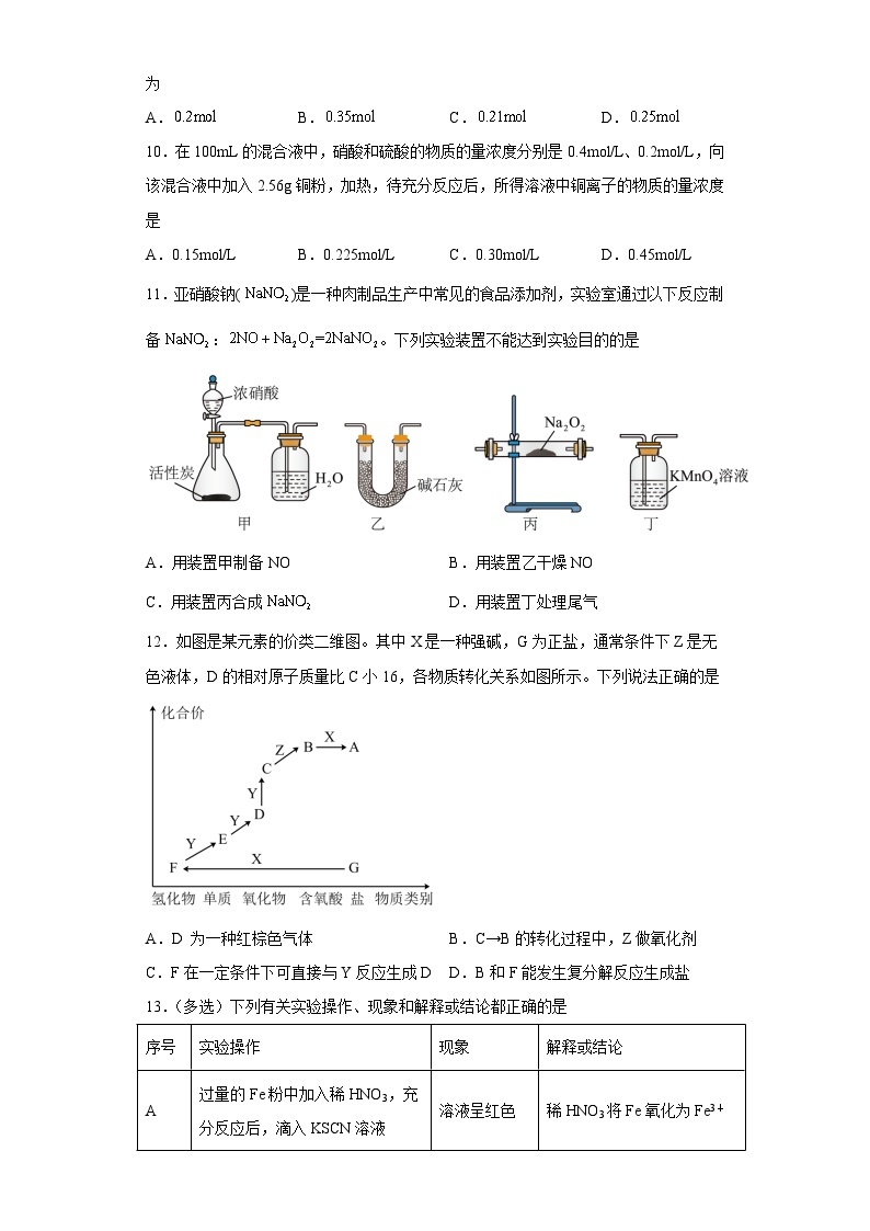 5.2.4硝酸  课件+分层作业（原卷+解析卷）03