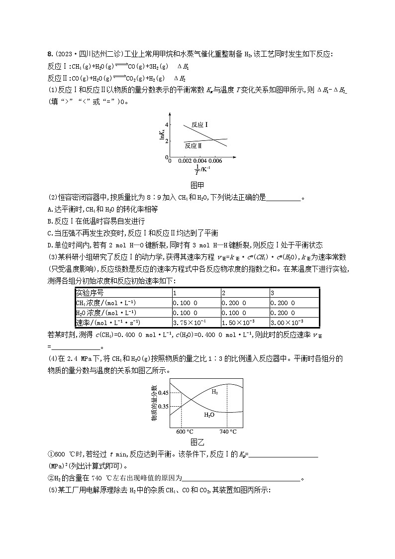 适用于老高考旧教材2024版高考化学二轮复习专题7化学反应速率与化学平衡(附解析)第3页