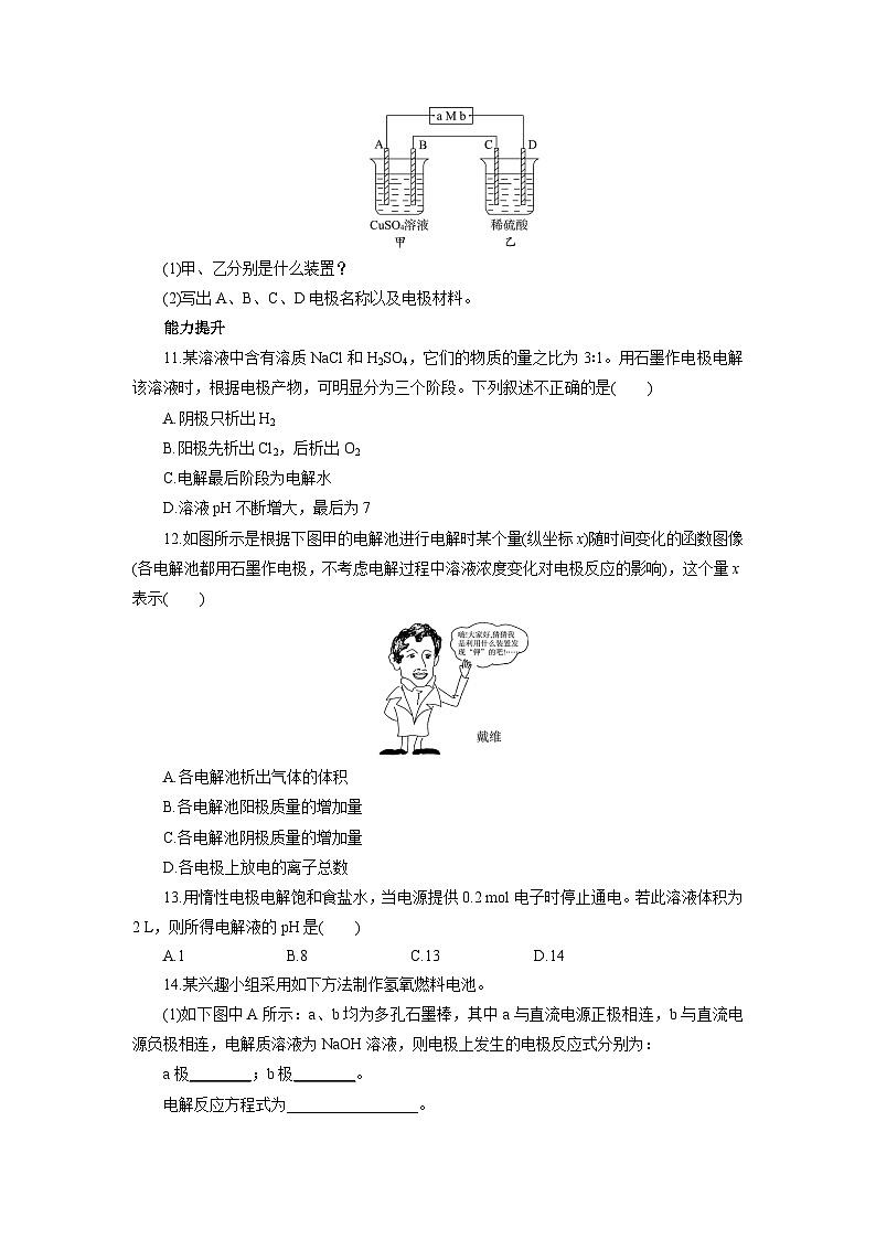 2022年高三化学寒假自我小测:47电解池(三) Word版含解析03