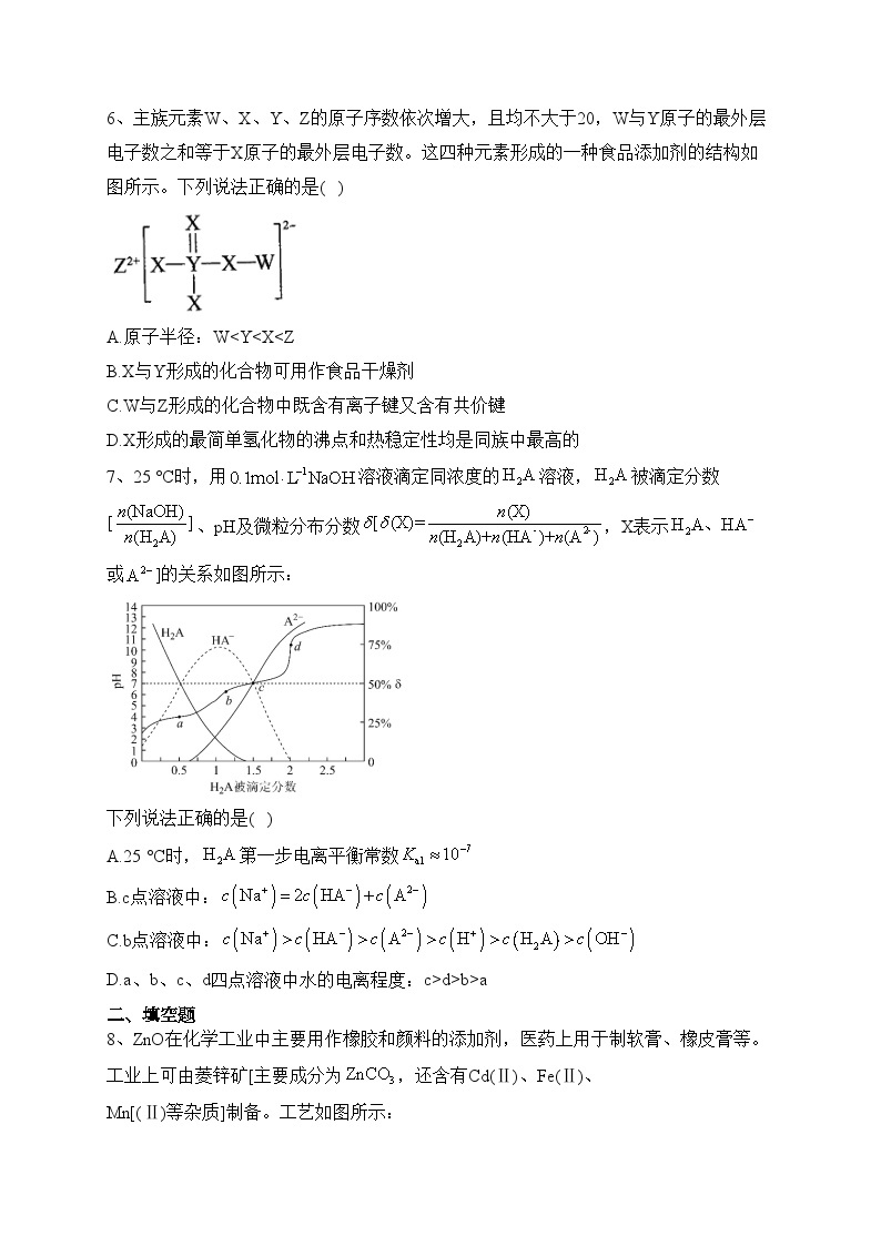 吉林省长春市普通高中2022届高三质量监测（二）理科综合化学试题(含答案)03