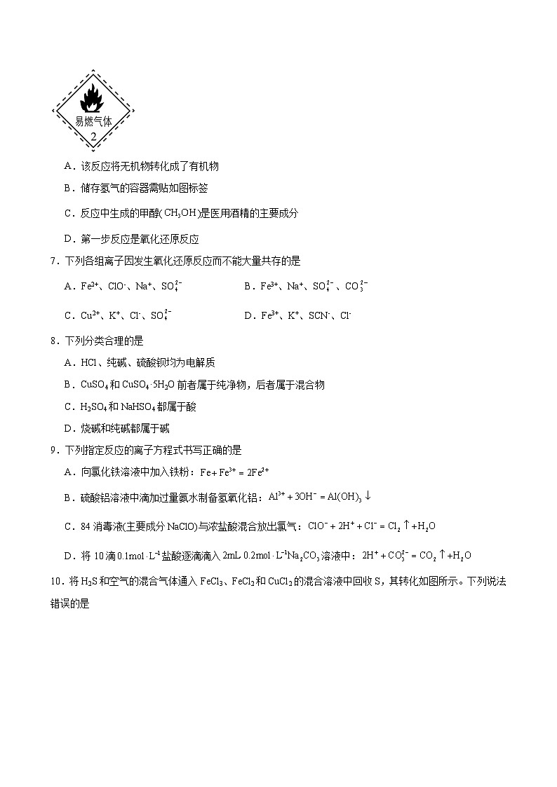 第2章 海洋中的鹵素資源 單元檢測(cè)題 2023-2024學(xué)年高一上學(xué)期化學(xué)滬科版(2020)必修第一冊(cè)第2頁(yè)