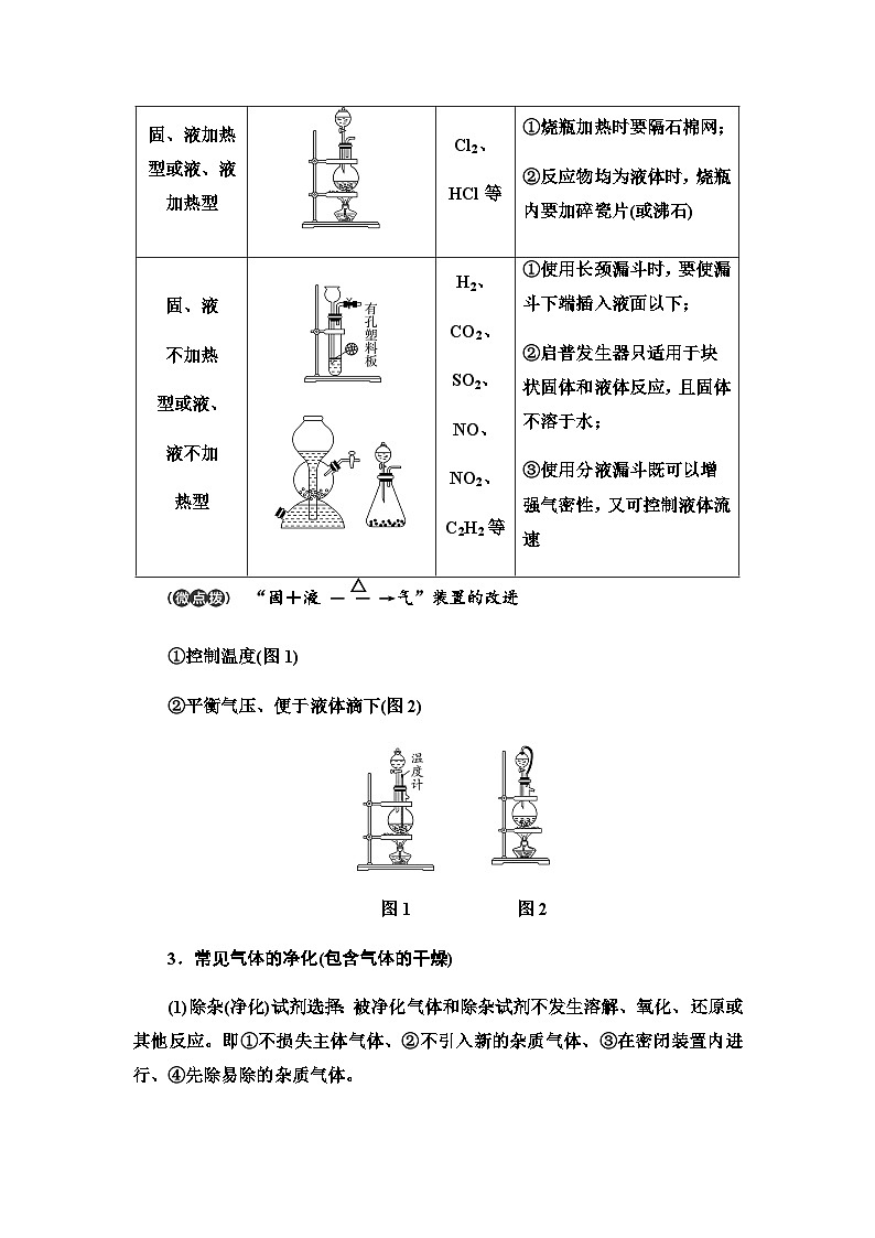 2024届高考化学一轮复习专题10第56讲常见气体制备方法及装置的研究能力学案第2页