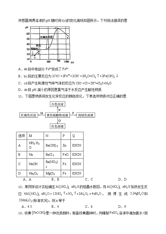 2024大连十二中高一上学期12月学情反馈试题化学含答案第3页