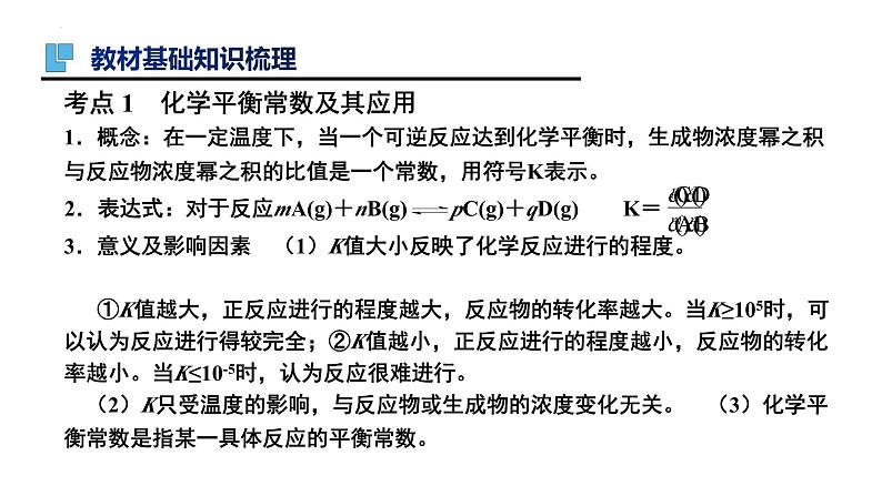 第27讲 化学平衡常数 化学反应进行的方向-备战2024年高考化学一轮复习精品课件(全国通用)03