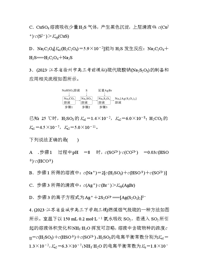 题型强化练十三　不同情境下粒子浓度关系判断（含答案）-2024年高考化学二轮复习02