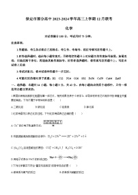河北省保定市部分高中2023-2024学年高三上学期12月联考化学试题（含答案）