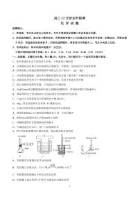 2024济宁一中高三上学期12月月考试题化学PDF版含答案