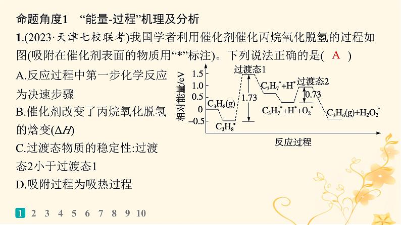 适用于新高考新教材2024版高考化学二轮复习热点提速练5反应机理及其分析课件第2页