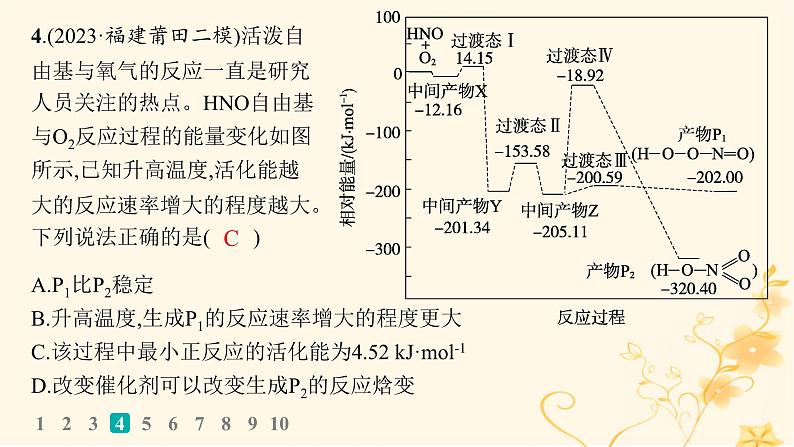 适用于新高考新教材2024版高考化学二轮复习热点提速练5反应机理及其分析课件第8页