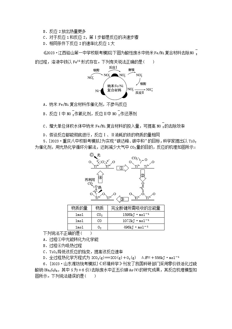 新教材2024届高考化学二轮专项分层特训卷第二部分常考热点特训4化学反应机理循环图分析(附解析)第2页
