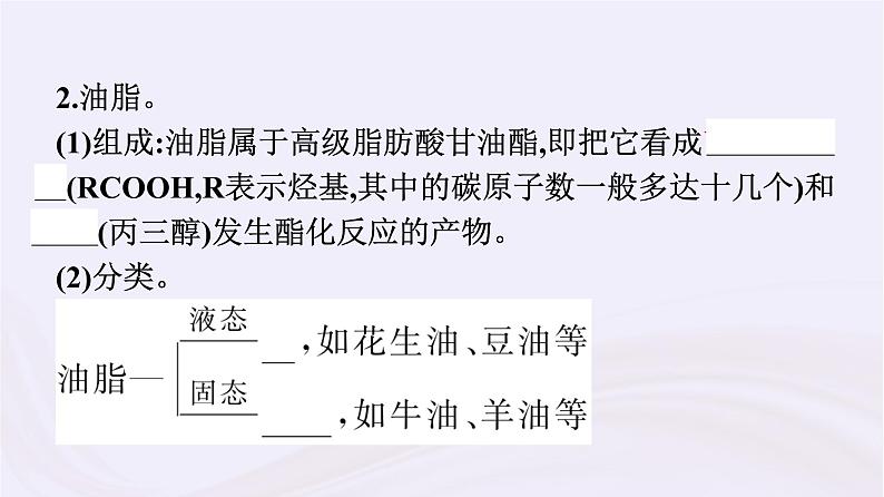 新教材适用2023_2024学年高中化学专题8有机化合物的获得与应用第2单元食品中的有机化合物第3课时酯油脂糖类蛋白质和氨基酸课件苏教版必修第二册第8页