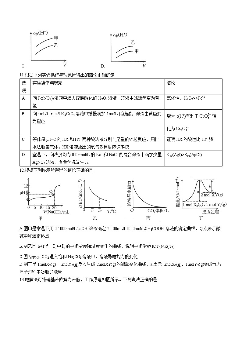 2024雅安多校联考高二上学期12月月考试题化学含解析03