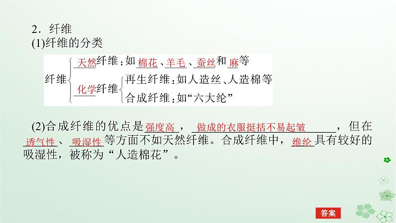 新教材2023版高中化学第五章合成高分子第二节高分子材料课件新人教版选择性必修308