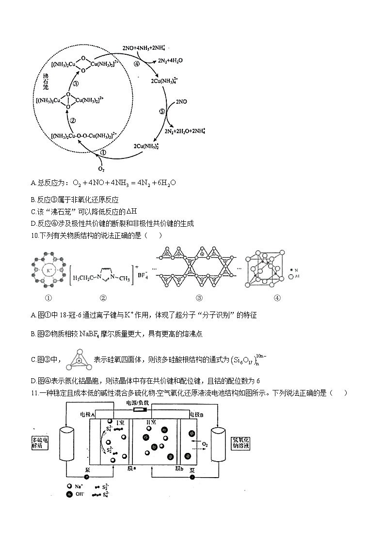2024衡阳八中高三上学期12月月考试题化学无答案03