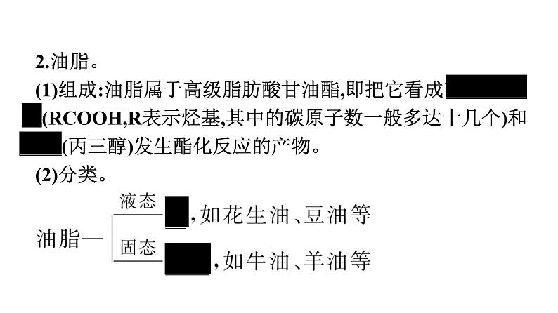 苏教版高中化学必修第二册专题8有机化合物的获得与应用第2单元第3课时酯油脂糖类蛋白质和氨基酸课件08