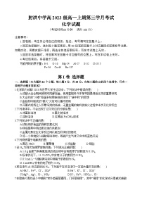 四川省射洪中学校2023-2024学年高一上学期第三次月考化学试题