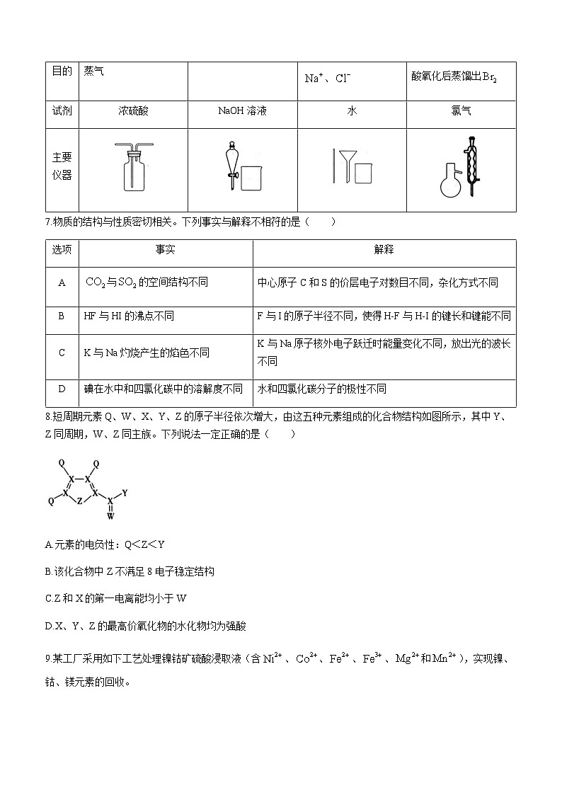 2024届石家庄市普通高中学校高三上学期11月教学质量摸底检测化学试卷含答案第3页