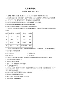 【寒假作业】（人教版2019）高中化学 高一寒假巩固提升训练 巩固测试卷02-练习.zip