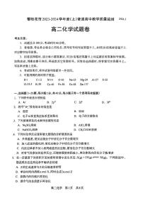 四川省攀枝花市2023-2024学年高二上学期普通高中教学质量监测化学试题