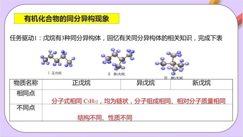 人教版高中化学选修三1.1.3 《 有机化合物的同分异构现象》课件03