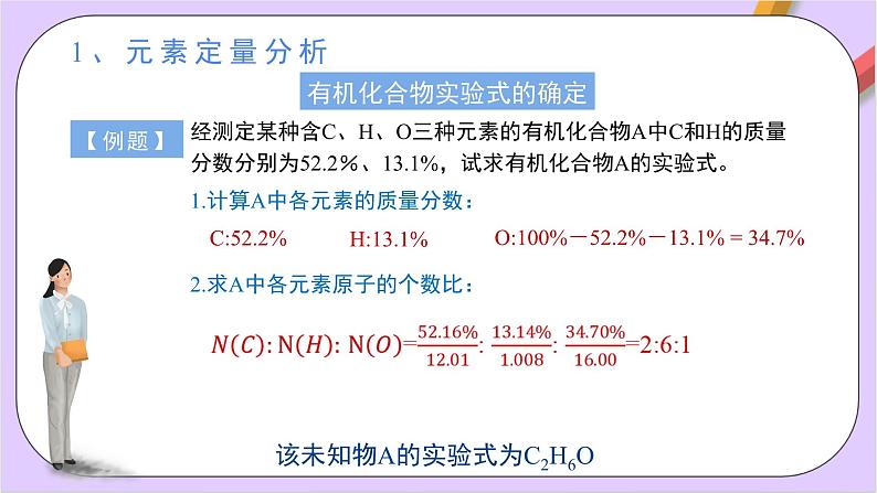 人教版高中化学选修三1.2.2 《 研究有机化合物的一般方法》 课件第6页