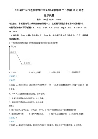 四川省广元市苍溪中学2023-2024学年高二上学期12月月考化学试题(Word版附解析)