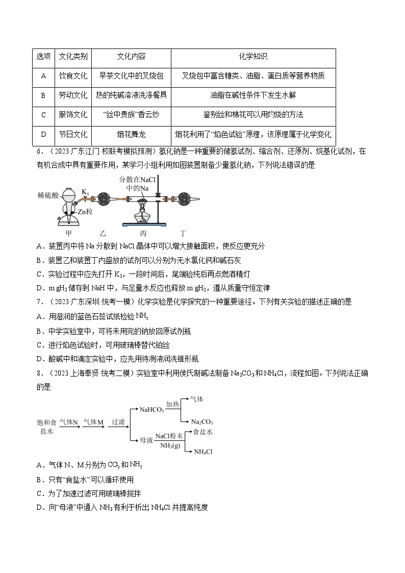 新高考化学复习讲义+练习 第08讲 钠及其重要化合物（讲义+练习）（原卷版）02