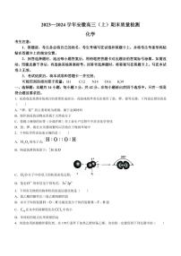 2024届安徽部分学校高三上学期期末考试化学试题