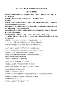 湖北省新高考联考协作体2023-2024学年高一上学期期末考试化学试卷+
